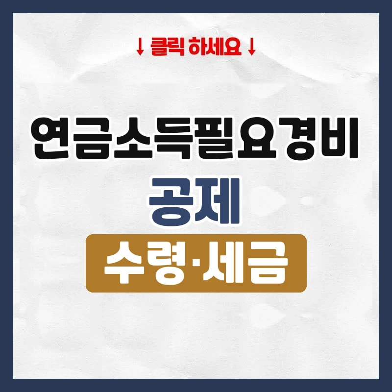 연금소득필요경비